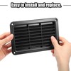 ACROPIX 19X12cm Rectangular Black RV Air Vent Panel Ventilation Grill