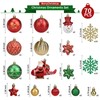 70 Pcs Christmas Ball Ornaments Set，Shatterproof Gold Ornaments for Xmas