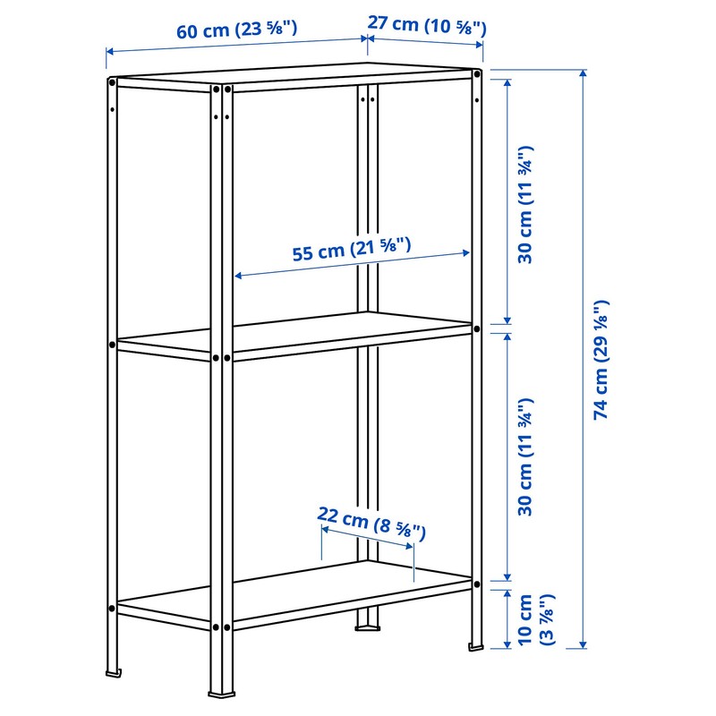 New HYLLIS Garden, Workplace Shelving Unit In/Outdoor Steel StorageBrand Ikea