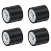 sourcing map 4Pcs 10 x 10mm M3 Thread Female Rubber
