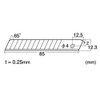 NT BH-12 Cutter Replacement Blades, For H-Type, 50 Pieces, Thin