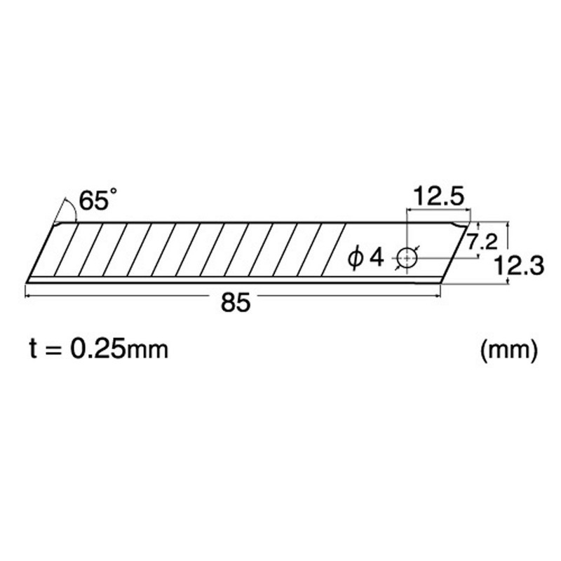 NT BH-12 Cutter Replacement Blades, For H-Type, 50 Pieces, Thin