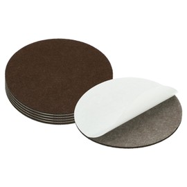 PATIKIL 6.5 Inch Diameter Lamp Base Felt, 6Pack 3mm Thickness Round Soft Adhesive Non-Slip Anti-Scratch Backed Felt for Lamp Furniture DIY Craft, Coffee