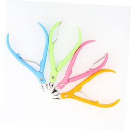 Baluue Professional Cuticle Nipper Cutter with Plastic Handle for Easy Manicure and Pedicure Durable Nail Art Tool Random Color Options Random Color