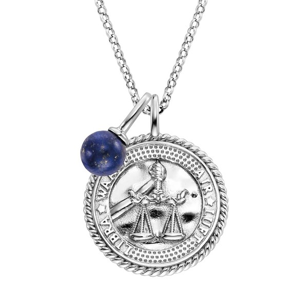 Engelsrufer Women's Necklace Made of Sterling Silver and Libra Zodiac