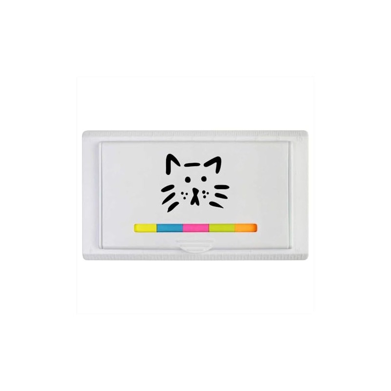 'Cat Face Doodle' Sticky Note Ruler Pad (ST00035802)