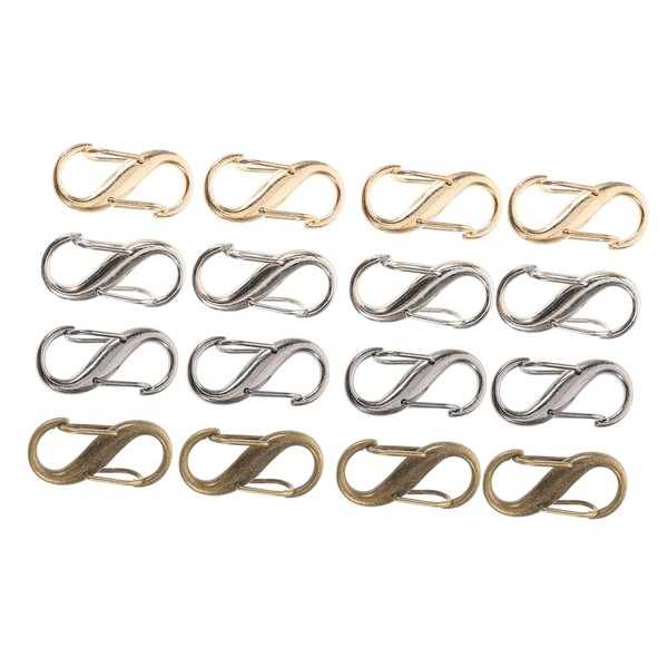 Baluue 16pcs Adjustable Metal Chain Shortener Clips DIY Bag Strap