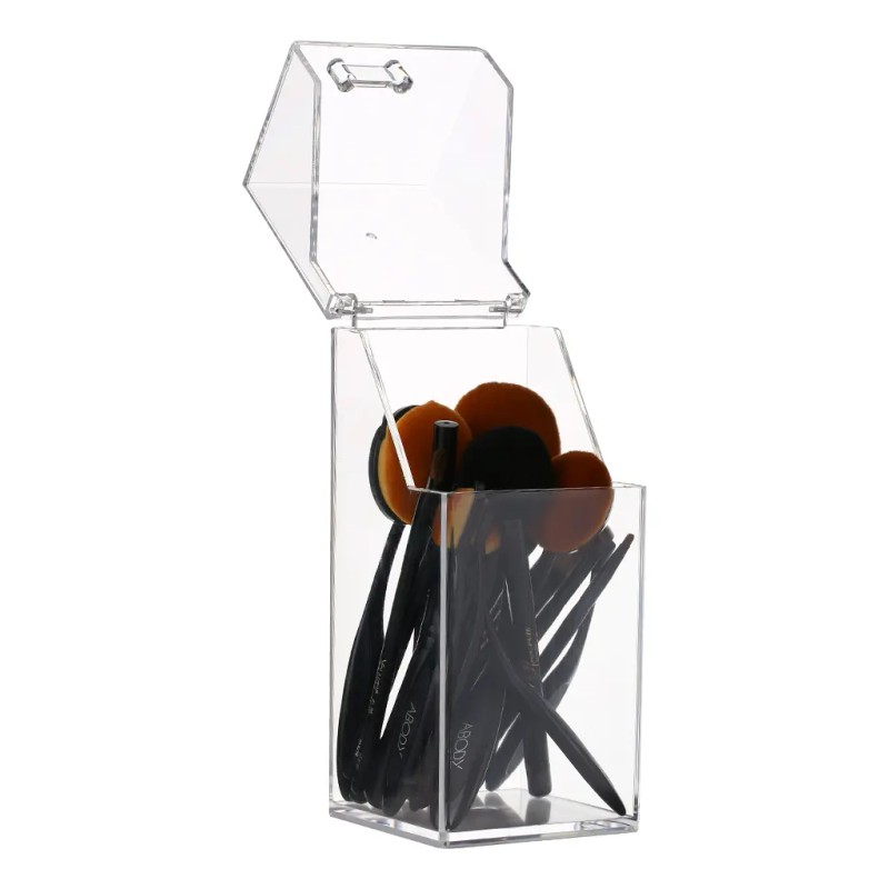 Organizador De Brochas De Maquillaje Acrílico Transparente P
