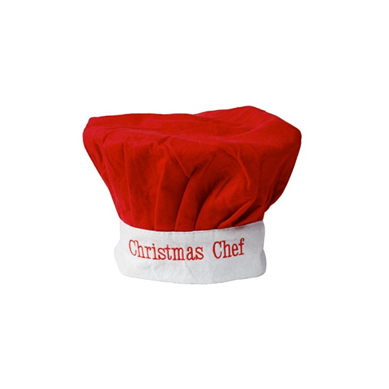 Adult Christmas Chef HAT Christmas Cook RED - 1 PC