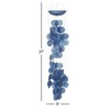 Deco 79 33119 Contemporary Capiz Windchime, 5"W x 27"H, Blue