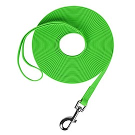 Waterproof Long Leash Durable Dog Recall Training Lead Great for Outdoor Hiking, Training, Yard, Beach and Swimming (Green, 30ft)