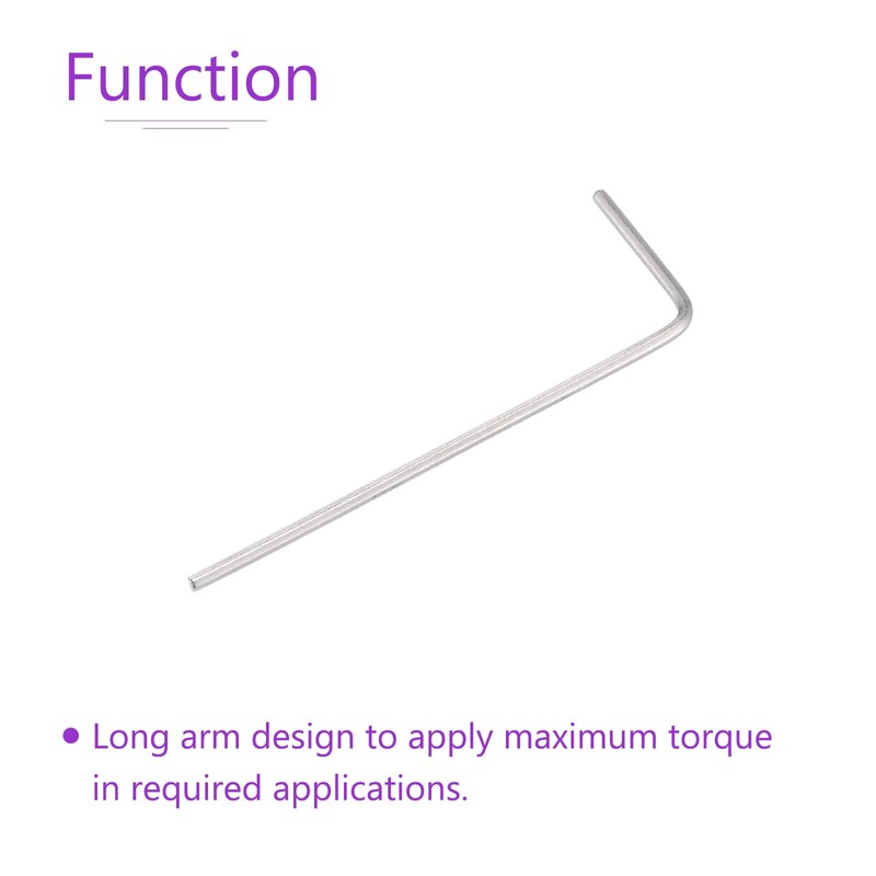 sourcing map 5 Pack 0.9 mm Hex Key L-Shape Long