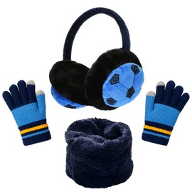HTTDSLF Ear Muffs Earmuffs, Ear Warmers, Kids Ear Muffs Ear Muffs Kids, Fluffy Earmuffs Kids Earmuffs, Boys Ear Muff, Winter Neck Warmer Kids, Boys Gloves, Cute Cartoon Football Earmuffs for Boys