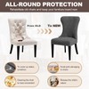 Buenanir Wingback Dining Chair Covers Set of 6 Stretch Jacquard