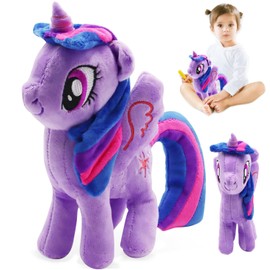 YISKY Horse Plush Toy, 20 cm Cuddly Toy Horse Plush, Stuffed Animal Horse, Horse Plush Doll, Horse Plush Doll, Rainbow Soft Toy Horse, Horse Plush Toy, Gift for Boys Girls (Purple)