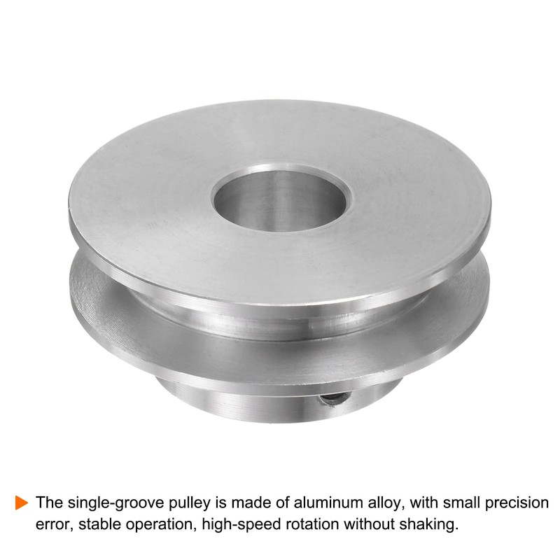 sourcing map Single Groove Pulley 10 mm Fixed Bore 40