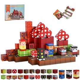 Magnetic Building Blocks Construction Set, Magnetic Blocks,120pcs Building Toys for Boys and Girls Ages 3-12 Magnetic Tiles Toys, Great for Christmas Easter Children's Day Birthday Gifts