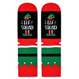 Zmart Christmas Gifts Stocking Socks For Girls Boys - Secret Santa Socks Black Elf Socks For Little Kids, Xmas Stocking Stuffers