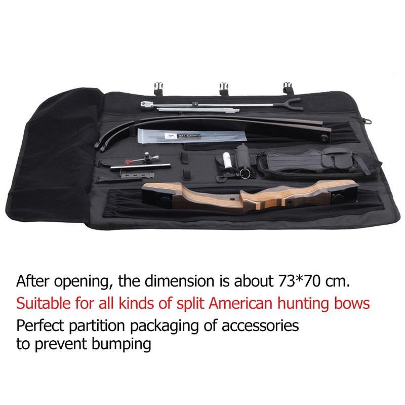 Portable Foldable Canvas Recurve Bow Case Arrow Quiver Archery Bow