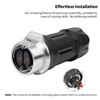 CNLINKO LP-16 2-Pin Screw Lock Waterproof Connector, IP68 Aviation Circular