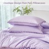 PERFEMET 5 Pcs Girls Lavender Comforter Sets Full Boho Pom
