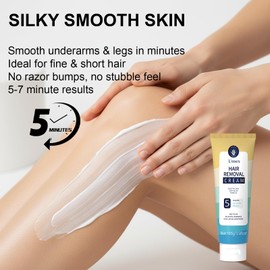 Hair Removal Cream for Sensitive Skin with Aloe Vera & Licorice Extract, Soothes Skin During Hair Removal, Hydrates & Conditions, Suitable for All Skin Types, Men and Women