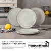 Henten Home Ceramic Dinner Plates, 10 Inch Large Porcelain Steak