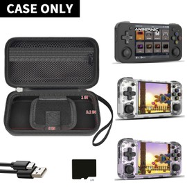 GWCASE Case Compatible with RG35XX H Retro Game Console, Handheld Emulator Gaming Player Storage Organizer for Anbernic for rg35xx h/ for RG28XX Retroid Pocket Consoles, TF Card& Cable (Box Only)