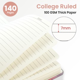 ZOTIA Lined Spiral Journal Notebook for Women, A5 College Ruled Journals for Writing, Hardcover Notebooks for Work, Note taking and Office School Supplies,140 Pages - Sunset