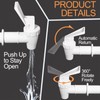 HLGHLG 2-Pack White BPA-Free Replacement Water Faucet, Ceramic Spigot for