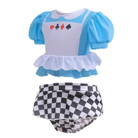 DYMCII - Traje de baño de princesa para niñas, traje de baño de dos piezas, traje de baño al aire última intervensión, playa, surf, parque acuático, trajes de baño para, Alice, 3 Años/4 Años