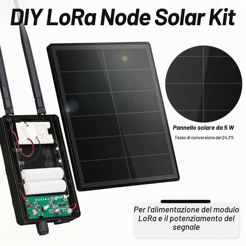 D5-2A 5W Solar Panel System for Rak4631 LoRa Module for