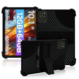 Case for Callsky-Tab Ctab/Cpad 10 Tablet 10.1inch,NOUKAJU Tablet Protection Case(with Pen),Adjustable Bracket,Soft Silicone,Silicone Protection Cover for Callsky-Tab 10(Black)