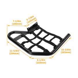 KUAFU Side Step Nerf Bars Compatible with Yamaha Raptor 700 YFM 700 YFM700R Models Aluminium Foot Guard Pegs W/Black Webbing Nets