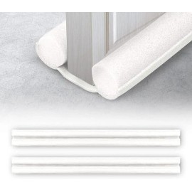 Under Door Bottom Seal Strip Stopper Door Draft Guard Stopper Soundproof Strip - White