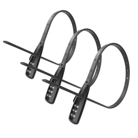 WARLION Zip Tie Lock - 3-Digit Adjustable Cable Lock, for Bike Rack, Motorcycle Helmet, Skateboard, French Door, Stroller & Cabinet - Ideal for Lightweight Security (3 Pack)