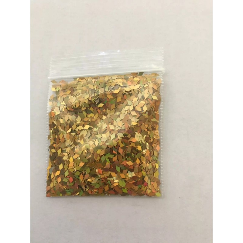 BabyEmma2007 Diamond Shape (Luxury Gold) 2mm Glitter 1tsp-Nail Art Face