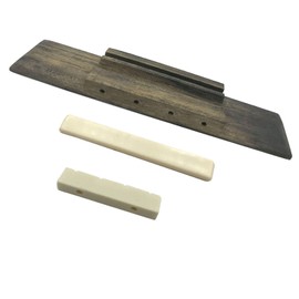 TUOREN Ukulele Bridge Strings Tuning Pegs Set - Includes Rosewood Bridge, Plastic Saddle and Nut, Nylon Strings, Ukulele Tuners Pegs - DIY Replacement Parts