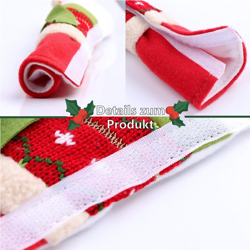 Esshogo 3 Pieces Christmas Fridge Handle Covers, Fridge Gloves, Christmas