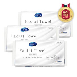 Silcot (엘지생활건강)시루콧토 페이셜 타월 40P x 3팩(120P) LG Household & Health Care Silcot Facial Towel 40 Sheets x 3 Packs (120 Sheets)