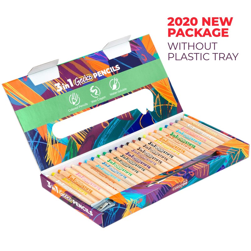 colozoo 3 in 1 Colouring Pencils | 24 Colours Set