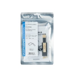 SmartKeeper Essential / 4 x RJ11 Port Blockers with 1 x Lock Key Mini / Beige