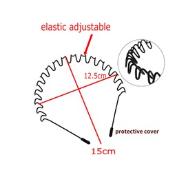 JZK 10 x Black Metal Headband Non-Slip Hair Bands Elastic Hair Accessories for Men and Women for Outdoor Sports and Yoga