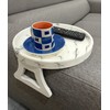 Marble Printed Sofa Arm Clip Table, Armrest Tray Table, Drinks/Remote