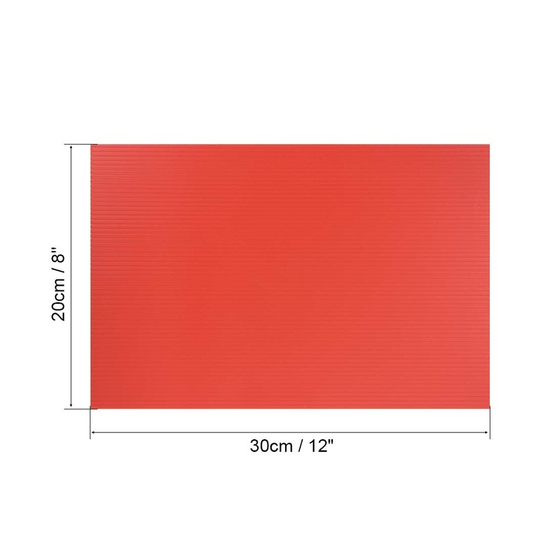 sourcing map Corrugated Plastic Sheets,3mm Red Blank Yard Lawn Signs,8