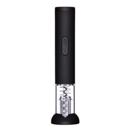 BarCraft Electric Corkscrew Wine Opener with Foil Cutter, Black, 26.5 x 4.5 cm