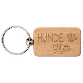 Spruchreif Keyring with Engraving on Both Sides · Wooden Keyring · Gift for Dog Owners · Small Christmas Gifts · Gifts for Cat Lovers, dog mom