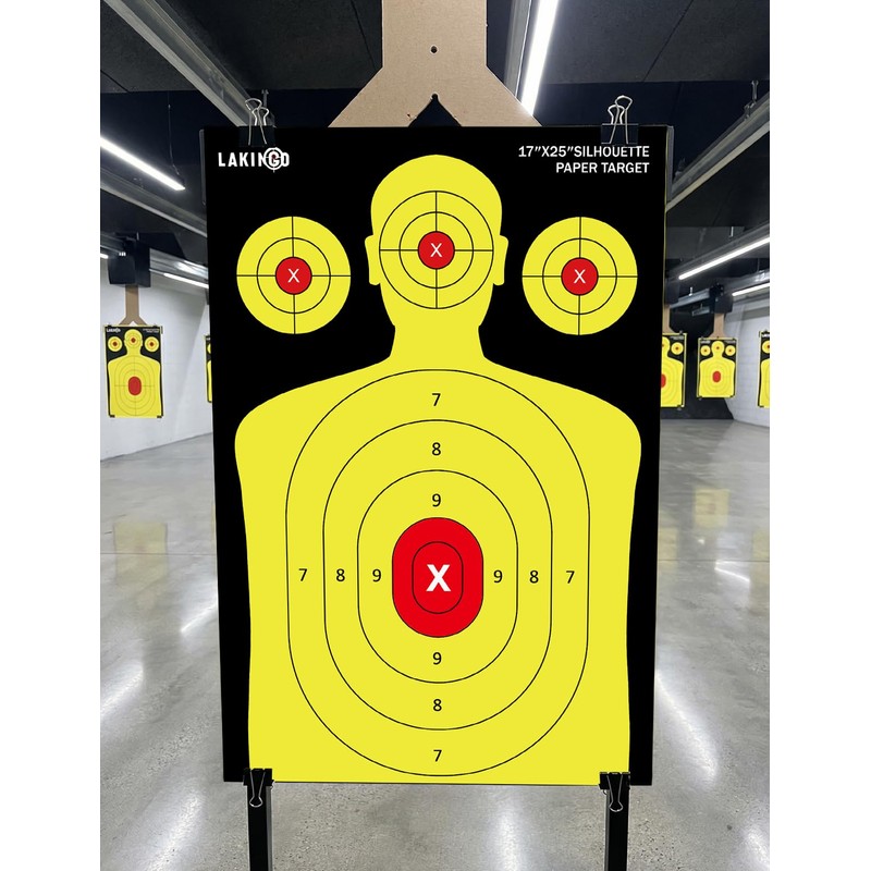 17x25 Inch Silhouette Shooting Target Paper-High-Visibility Reactive Target for Indoor