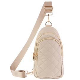 Quilted Puffer Crossbody Sling Bags for Women Puffy Belt Chest Bum Bag Purse Fanny Pack Backpack for Casual Travel Hiking