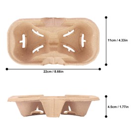 100 Pack Eco-Friendly Two Cup Drink Carrier, Disposable Cup Holder Tray for Your Beverage Needs? to Go Cup Holder for Hot and Cold Drinks by IHDYPPEW